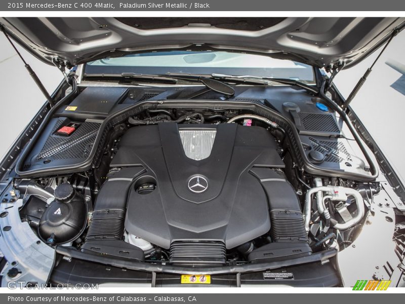 Paladium Silver Metallic / Black 2015 Mercedes-Benz C 400 4Matic