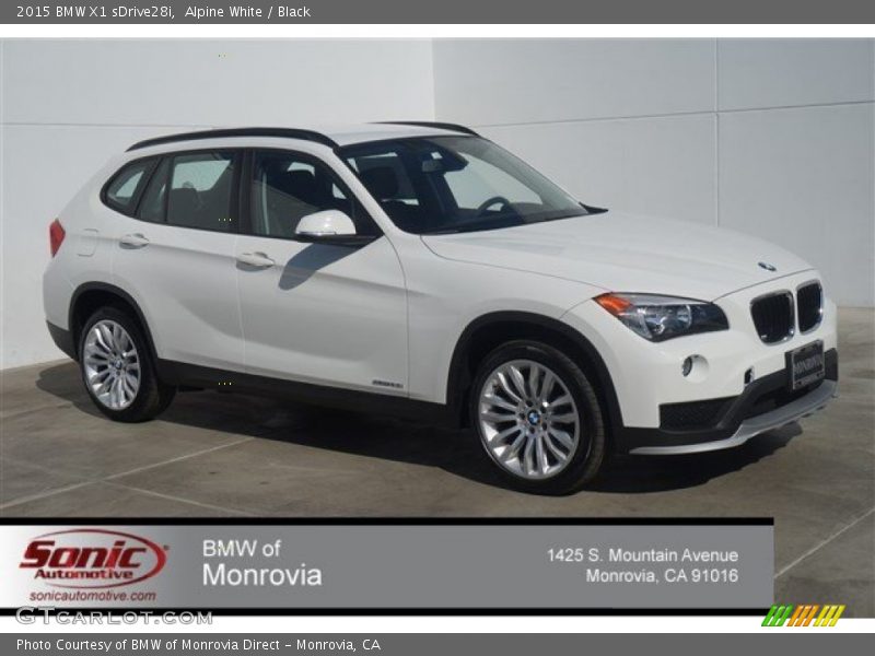 Alpine White / Black 2015 BMW X1 sDrive28i