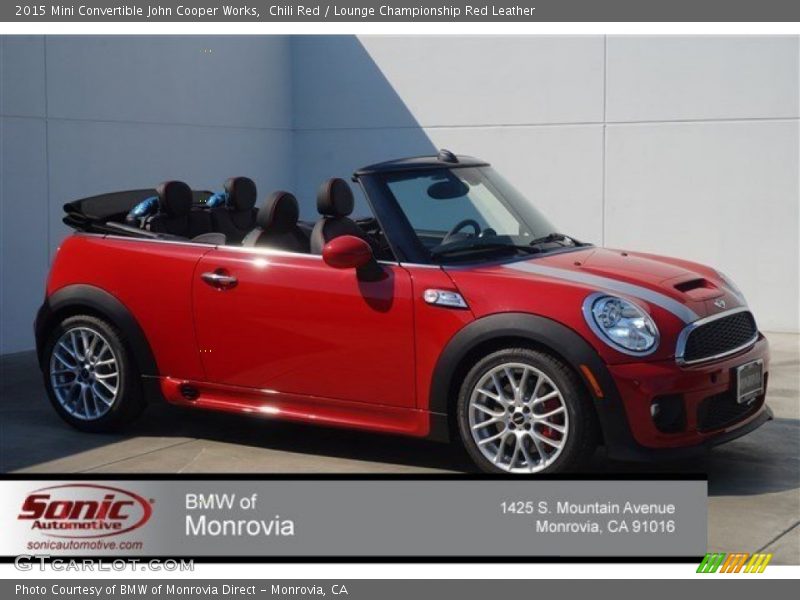 Chili Red / Lounge Championship Red Leather 2015 Mini Convertible John Cooper Works