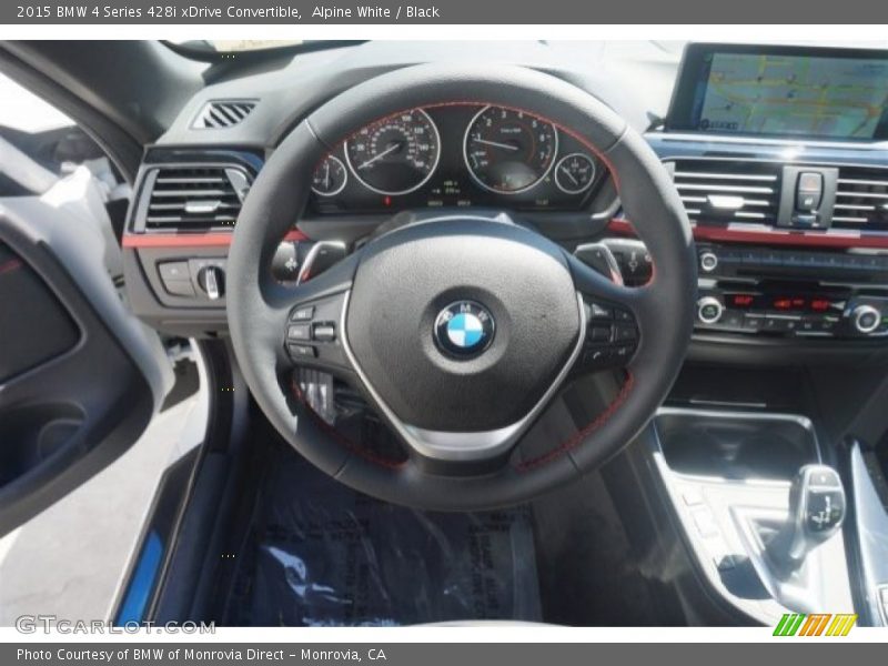 Alpine White / Black 2015 BMW 4 Series 428i xDrive Convertible