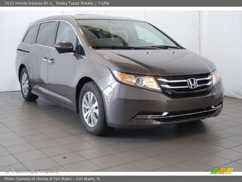 Smoky Topaz Metallic / Truffle 2015 Honda Odyssey EX-L