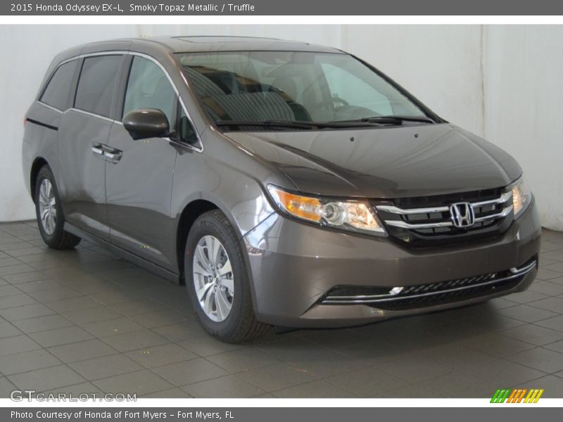 Smoky Topaz Metallic / Truffle 2015 Honda Odyssey EX-L