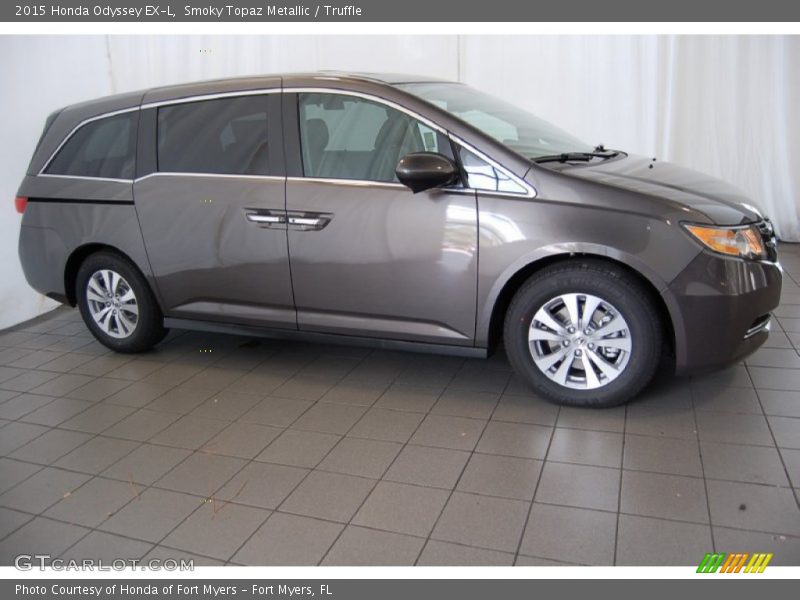 Smoky Topaz Metallic / Truffle 2015 Honda Odyssey EX-L