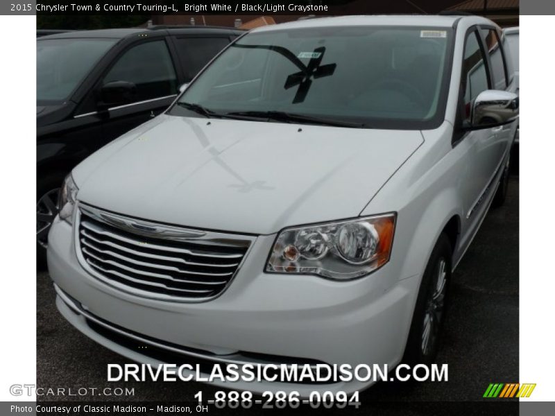 Bright White / Black/Light Graystone 2015 Chrysler Town & Country Touring-L