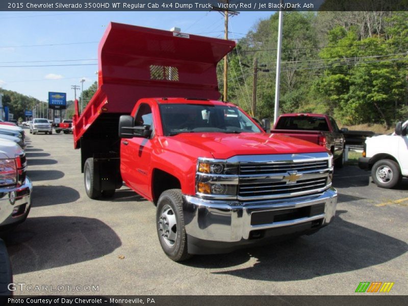 Victory Red / Jet Black/Dark Ash 2015 Chevrolet Silverado 3500HD WT Regular Cab 4x4 Dump Truck