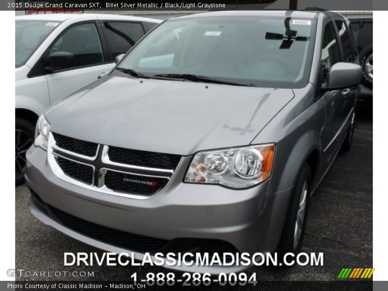 Billet Silver Metallic / Black/Light Graystone 2015 Dodge Grand Caravan SXT