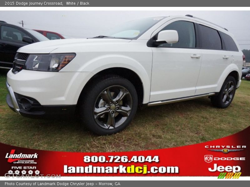 White / Black 2015 Dodge Journey Crossroad