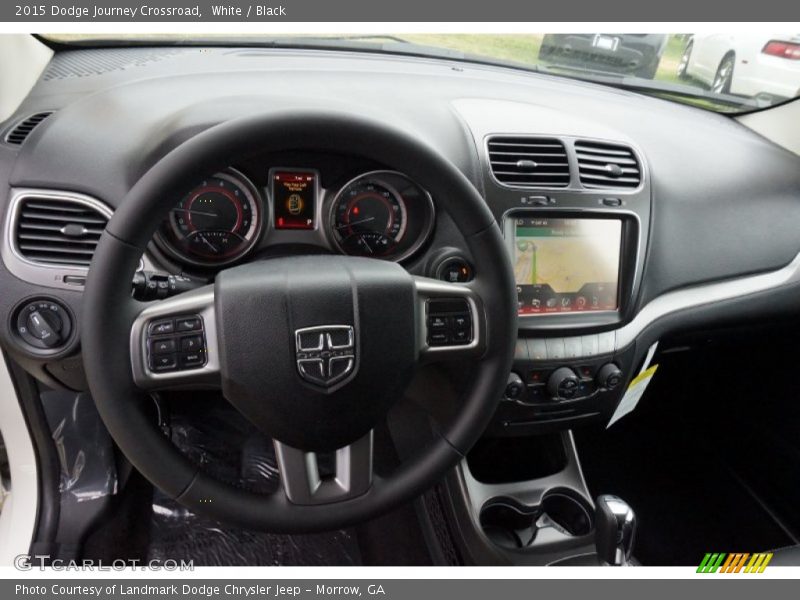 White / Black 2015 Dodge Journey Crossroad