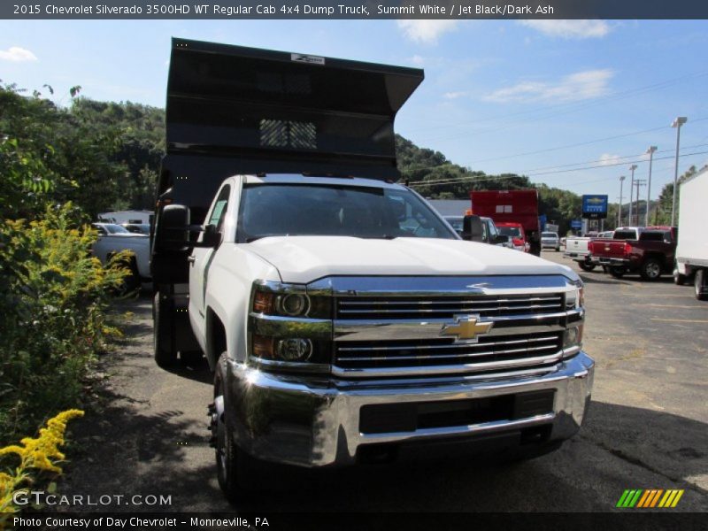 Summit White / Jet Black/Dark Ash 2015 Chevrolet Silverado 3500HD WT Regular Cab 4x4 Dump Truck