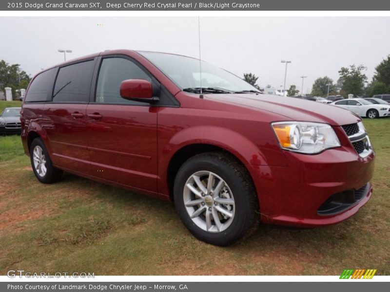 Deep Cherry Red Crystal Pearl / Black/Light Graystone 2015 Dodge Grand Caravan SXT