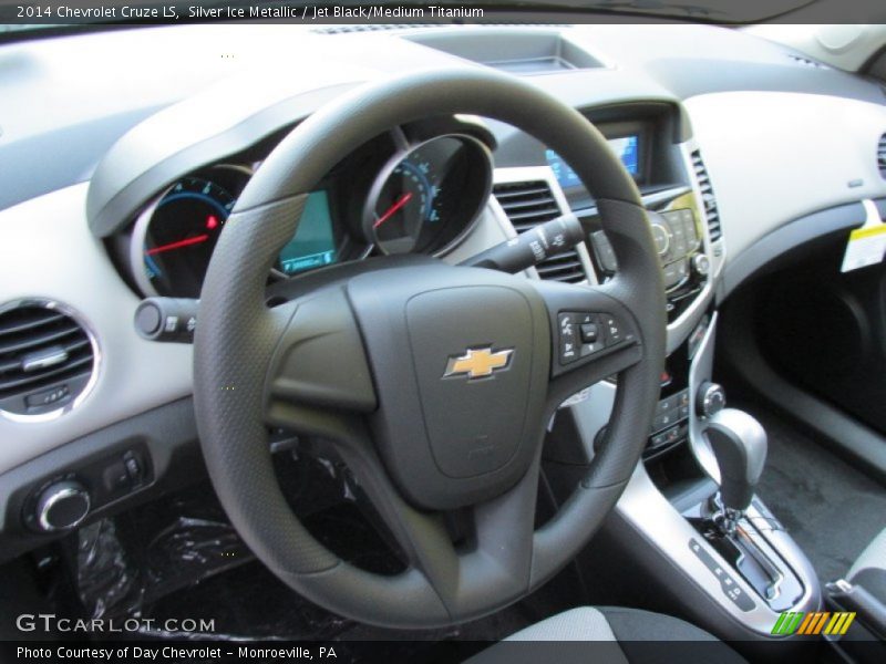 Silver Ice Metallic / Jet Black/Medium Titanium 2014 Chevrolet Cruze LS