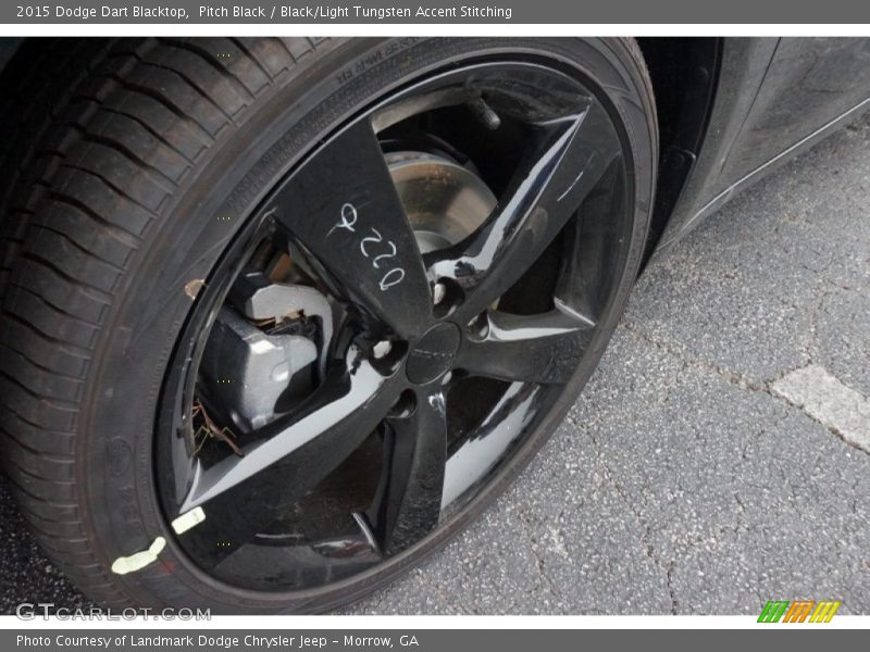 Pitch Black / Black/Light Tungsten Accent Stitching 2015 Dodge Dart Blacktop