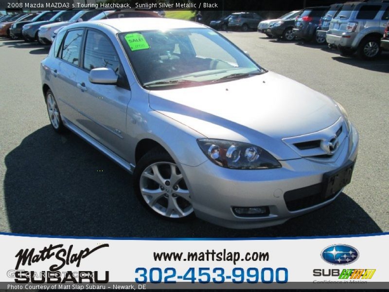 Sunlight Silver Metallic / Black 2008 Mazda MAZDA3 s Touring Hatchback