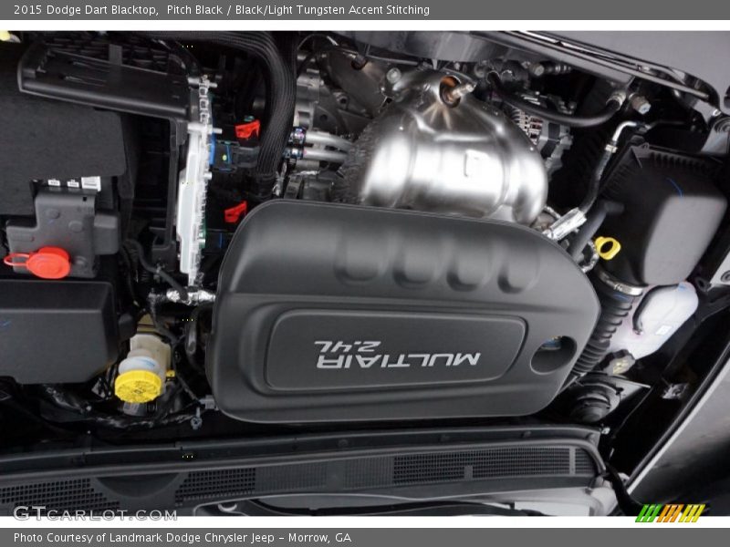 Pitch Black / Black/Light Tungsten Accent Stitching 2015 Dodge Dart Blacktop