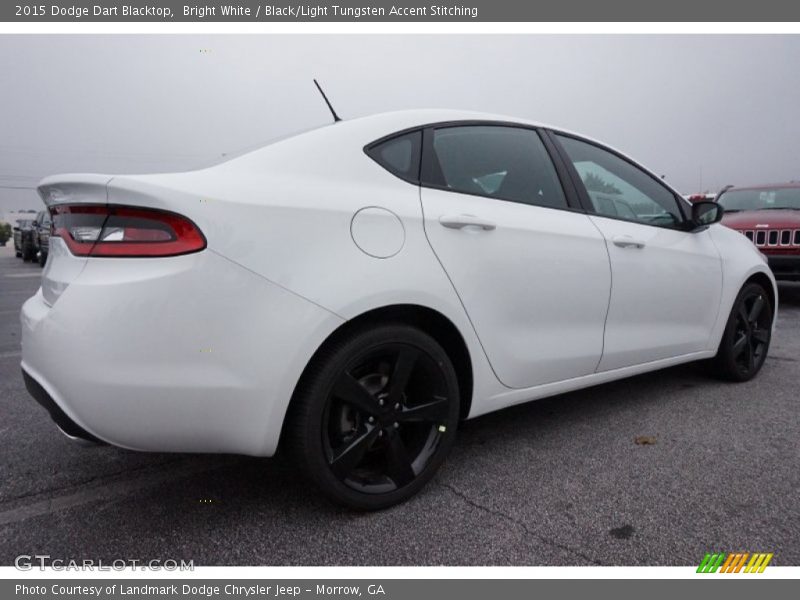 Bright White / Black/Light Tungsten Accent Stitching 2015 Dodge Dart Blacktop