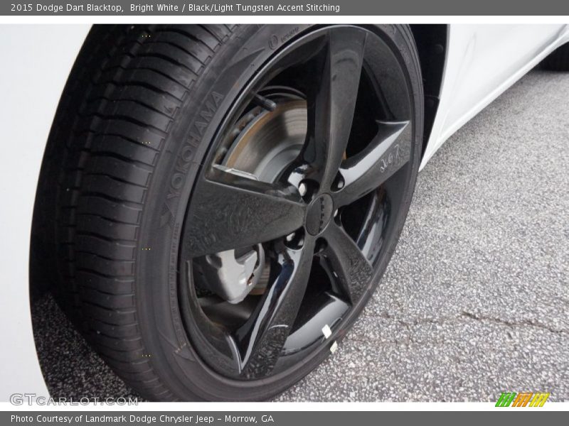 Bright White / Black/Light Tungsten Accent Stitching 2015 Dodge Dart Blacktop