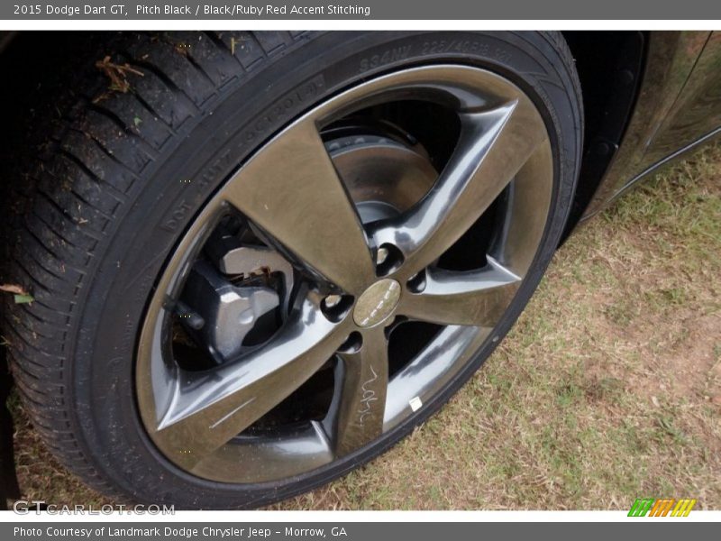 Pitch Black / Black/Ruby Red Accent Stitching 2015 Dodge Dart GT