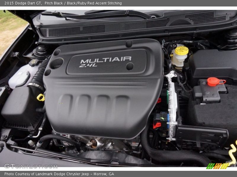 Pitch Black / Black/Ruby Red Accent Stitching 2015 Dodge Dart GT