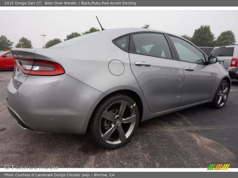 Billet Silver Metallic / Black/Ruby Red Accent Stitching 2015 Dodge Dart GT