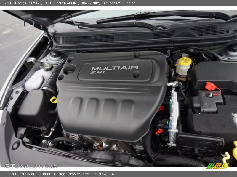 Billet Silver Metallic / Black/Ruby Red Accent Stitching 2015 Dodge Dart GT