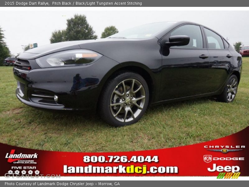 Pitch Black / Black/Light Tungsten Accent Stitching 2015 Dodge Dart Rallye