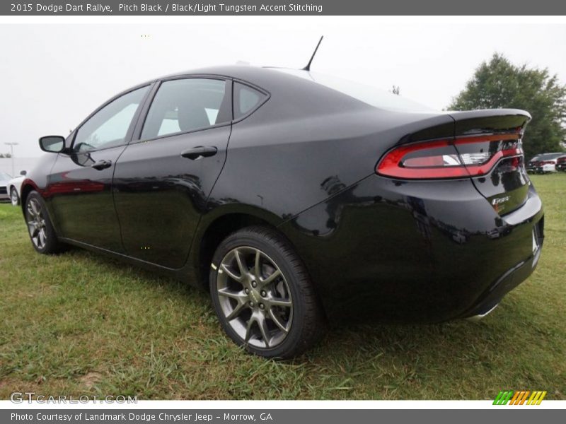 Pitch Black / Black/Light Tungsten Accent Stitching 2015 Dodge Dart Rallye