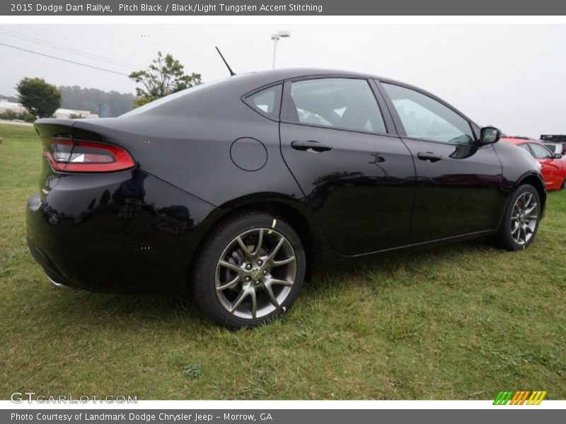 Pitch Black / Black/Light Tungsten Accent Stitching 2015 Dodge Dart Rallye