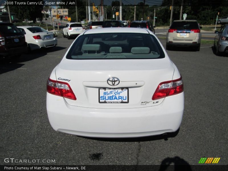 Super White / Ash 2008 Toyota Camry LE