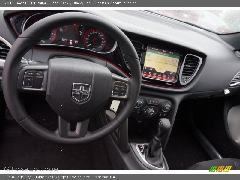 Pitch Black / Black/Light Tungsten Accent Stitching 2015 Dodge Dart Rallye