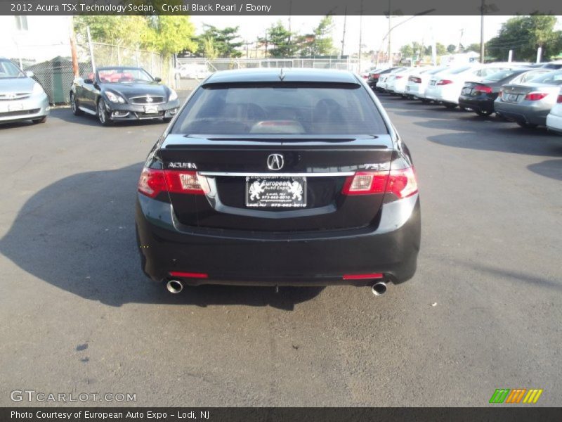 Crystal Black Pearl / Ebony 2012 Acura TSX Technology Sedan