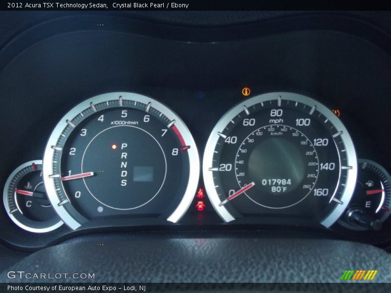 Crystal Black Pearl / Ebony 2012 Acura TSX Technology Sedan