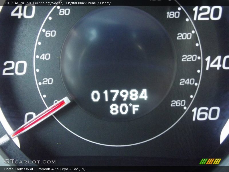 Crystal Black Pearl / Ebony 2012 Acura TSX Technology Sedan