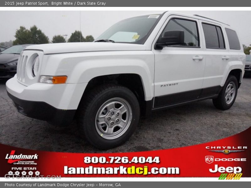 Bright White / Dark Slate Gray 2015 Jeep Patriot Sport