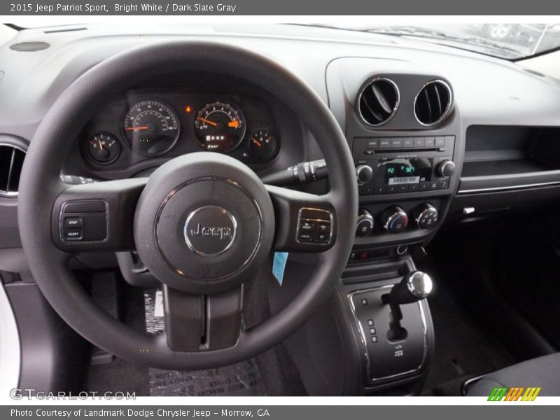 Bright White / Dark Slate Gray 2015 Jeep Patriot Sport