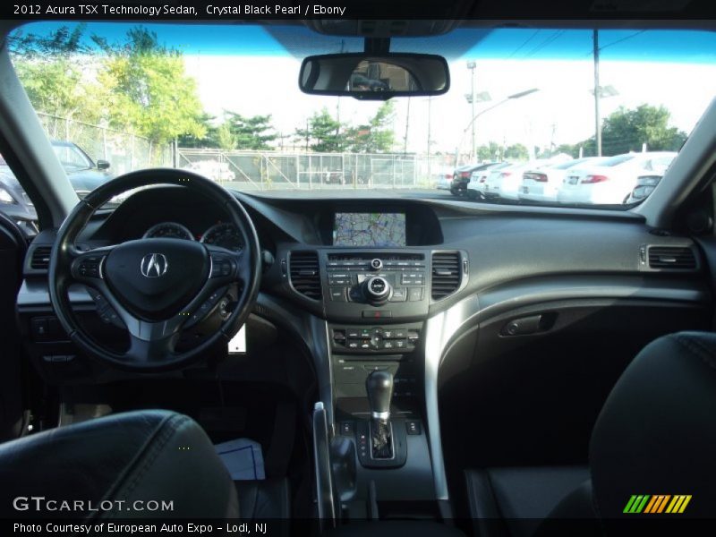 Crystal Black Pearl / Ebony 2012 Acura TSX Technology Sedan