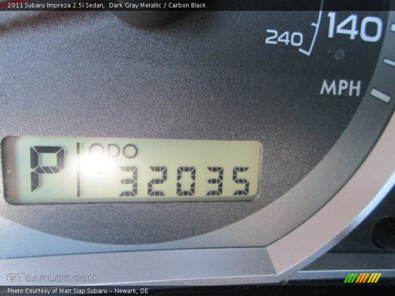 Dark Gray Metallic / Carbon Black 2011 Subaru Impreza 2.5i Sedan