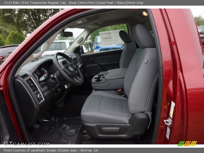 Deep Cherry Red Crystal Pearl / Black/Diesel Gray 2014 Ram 1500 Tradesman Regular Cab