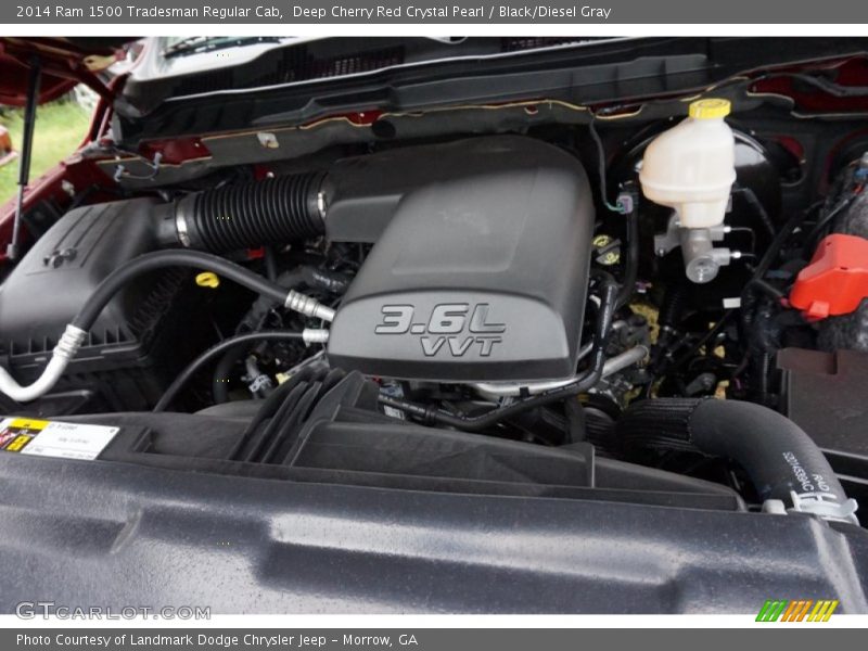 Deep Cherry Red Crystal Pearl / Black/Diesel Gray 2014 Ram 1500 Tradesman Regular Cab