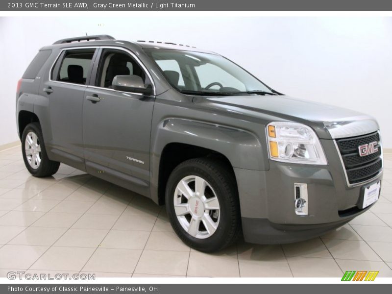 Gray Green Metallic / Light Titanium 2013 GMC Terrain SLE AWD
