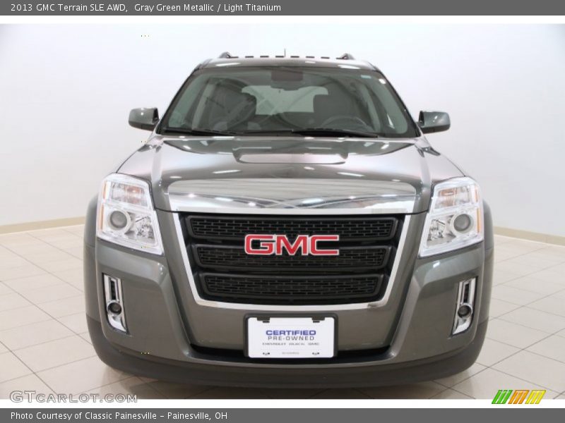 Gray Green Metallic / Light Titanium 2013 GMC Terrain SLE AWD