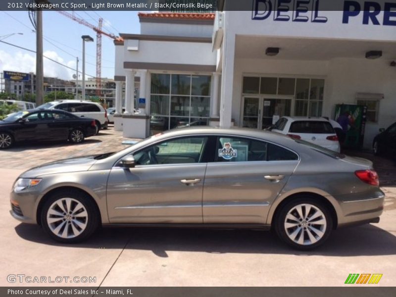 Light Brown Metallic / Black/Cornsilk Beige 2012 Volkswagen CC Sport