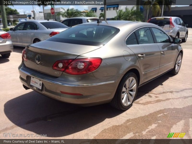 Light Brown Metallic / Black/Cornsilk Beige 2012 Volkswagen CC Sport