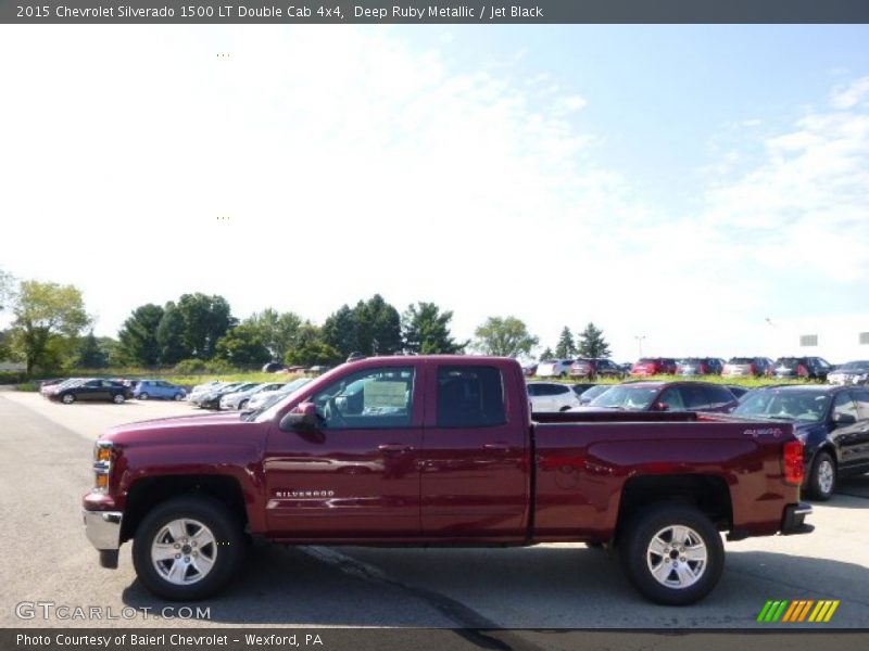 Deep Ruby Metallic / Jet Black 2015 Chevrolet Silverado 1500 LT Double Cab 4x4