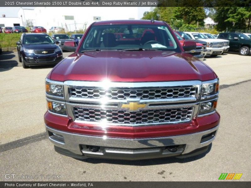 Deep Ruby Metallic / Jet Black 2015 Chevrolet Silverado 1500 LT Double Cab 4x4