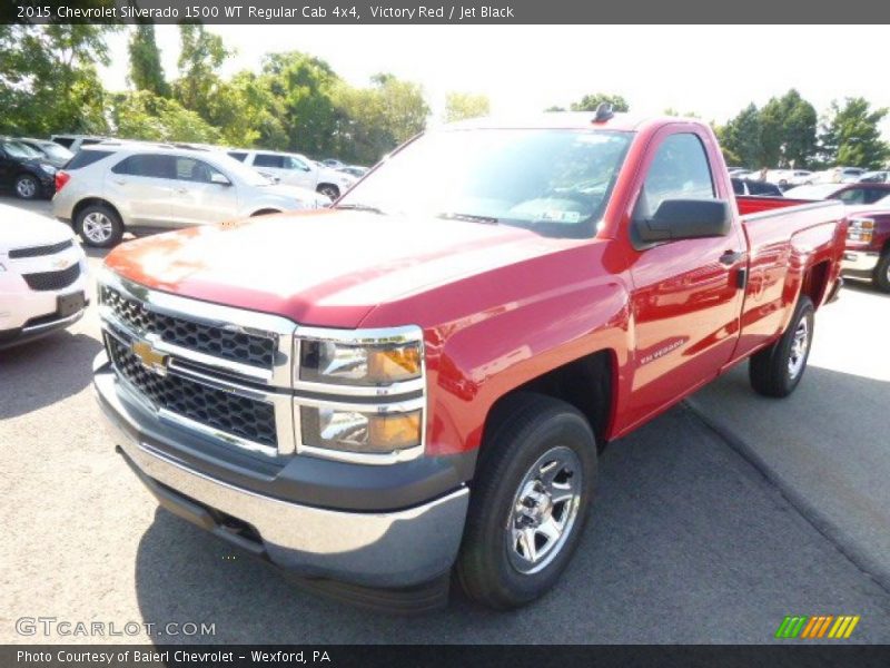 Victory Red / Jet Black 2015 Chevrolet Silverado 1500 WT Regular Cab 4x4