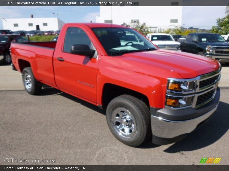 Victory Red / Jet Black 2015 Chevrolet Silverado 1500 WT Regular Cab 4x4