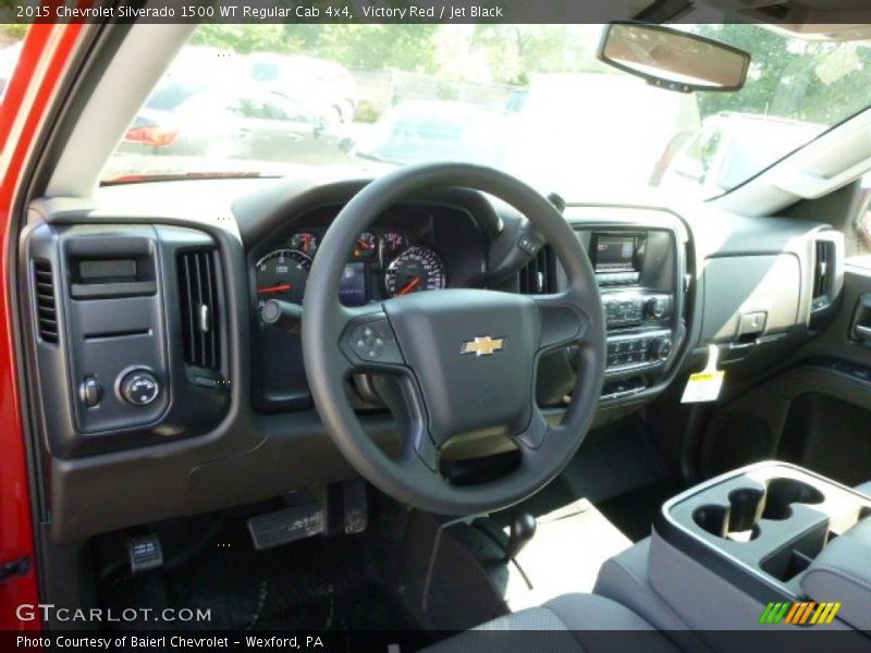 Victory Red / Jet Black 2015 Chevrolet Silverado 1500 WT Regular Cab 4x4