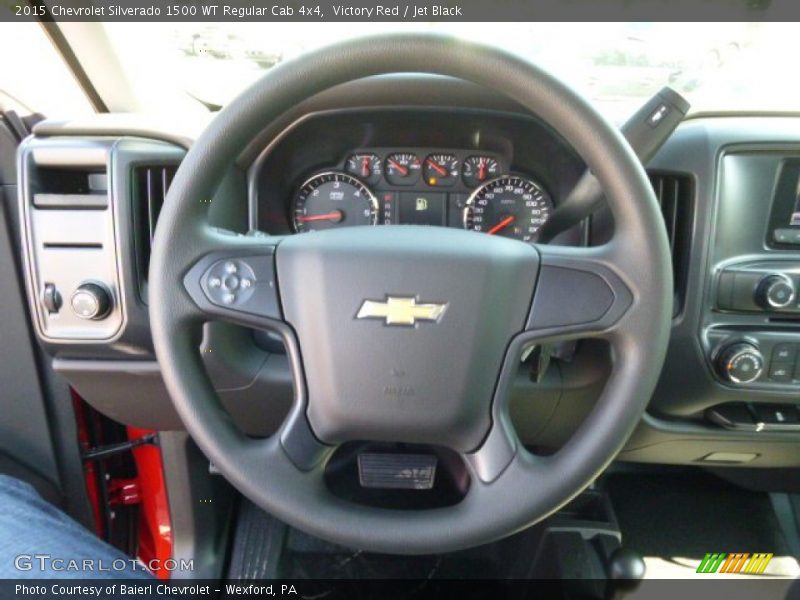 Victory Red / Jet Black 2015 Chevrolet Silverado 1500 WT Regular Cab 4x4