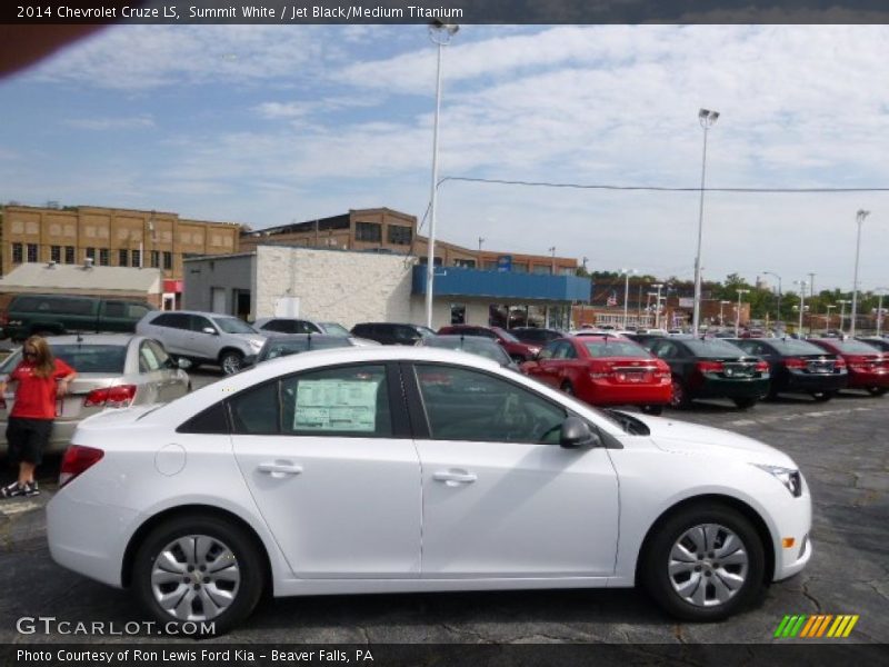 Summit White / Jet Black/Medium Titanium 2014 Chevrolet Cruze LS