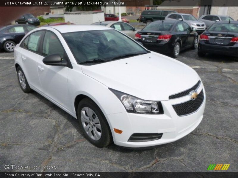 Summit White / Jet Black/Medium Titanium 2014 Chevrolet Cruze LS